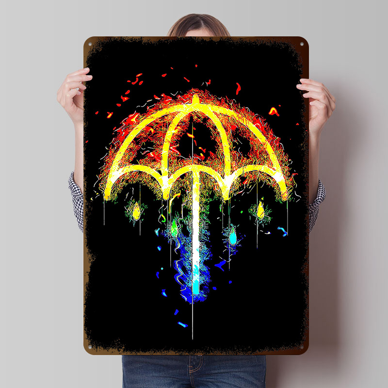 Retro Gaming Desk - Pósteres de hojalata de música Bmth,