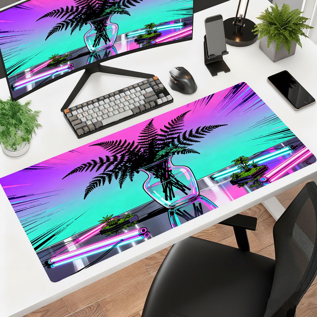 Retro Gaming Desk - Alfombrilla de Ratón Retro con Diseño