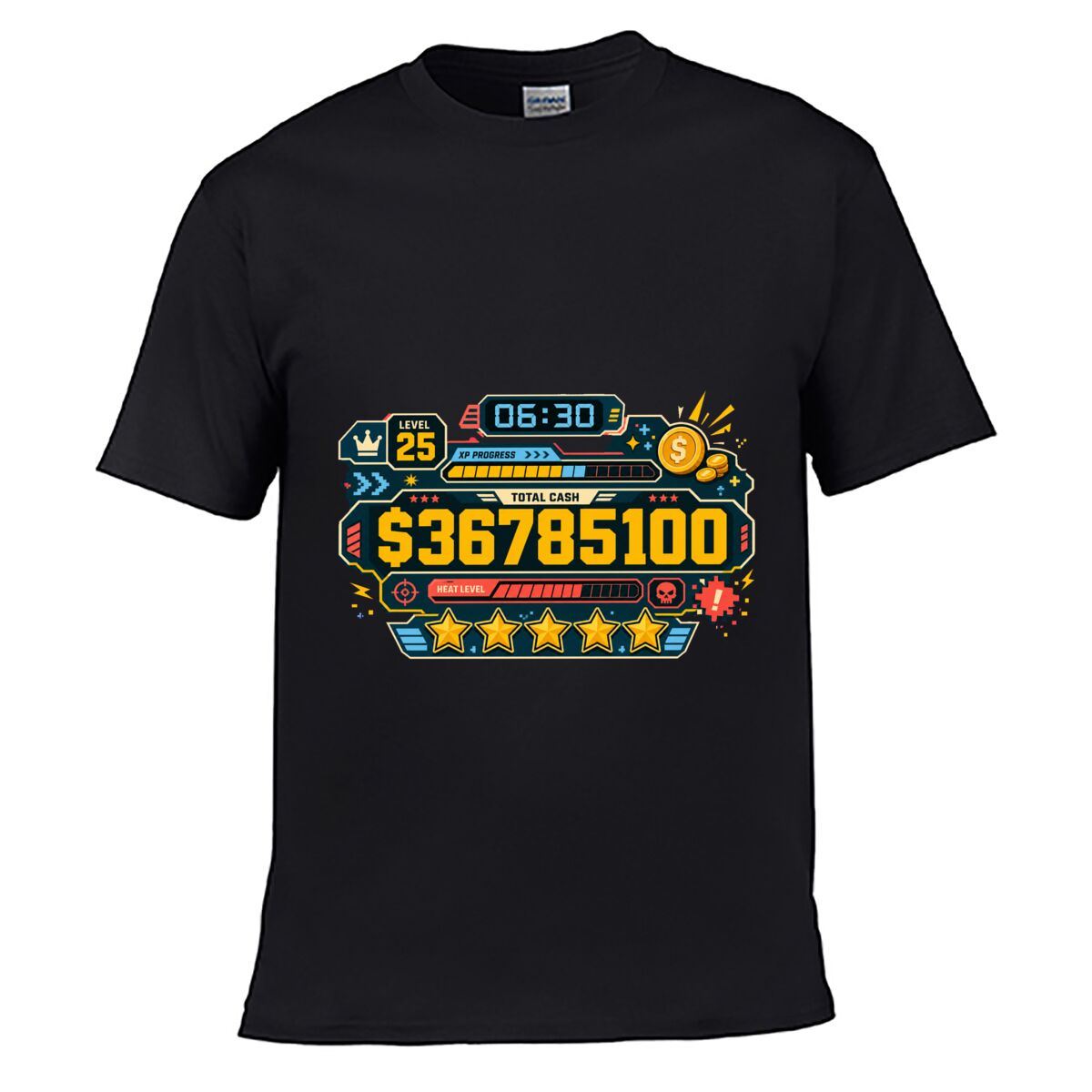 Retro Gaming Shops - Camiseta Retro Gaming Wealth Progress Interfa