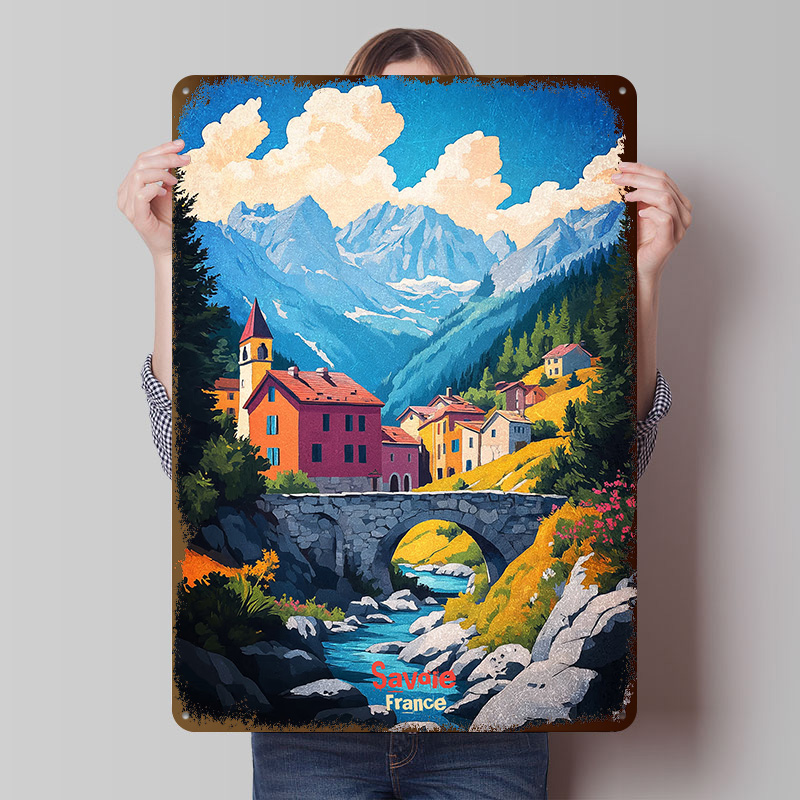 Retro Gaming France - Póster Artístico de Savoie, Francia, en