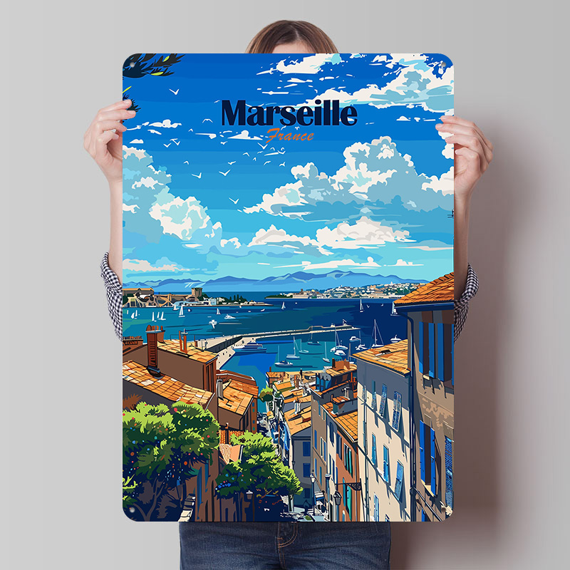 Retro Gaming France - Póster de viaje de Marsella, Francia,