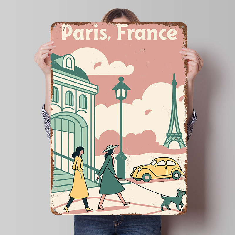 Retro Gaming France - Póster Impreso de Viaje a París,
