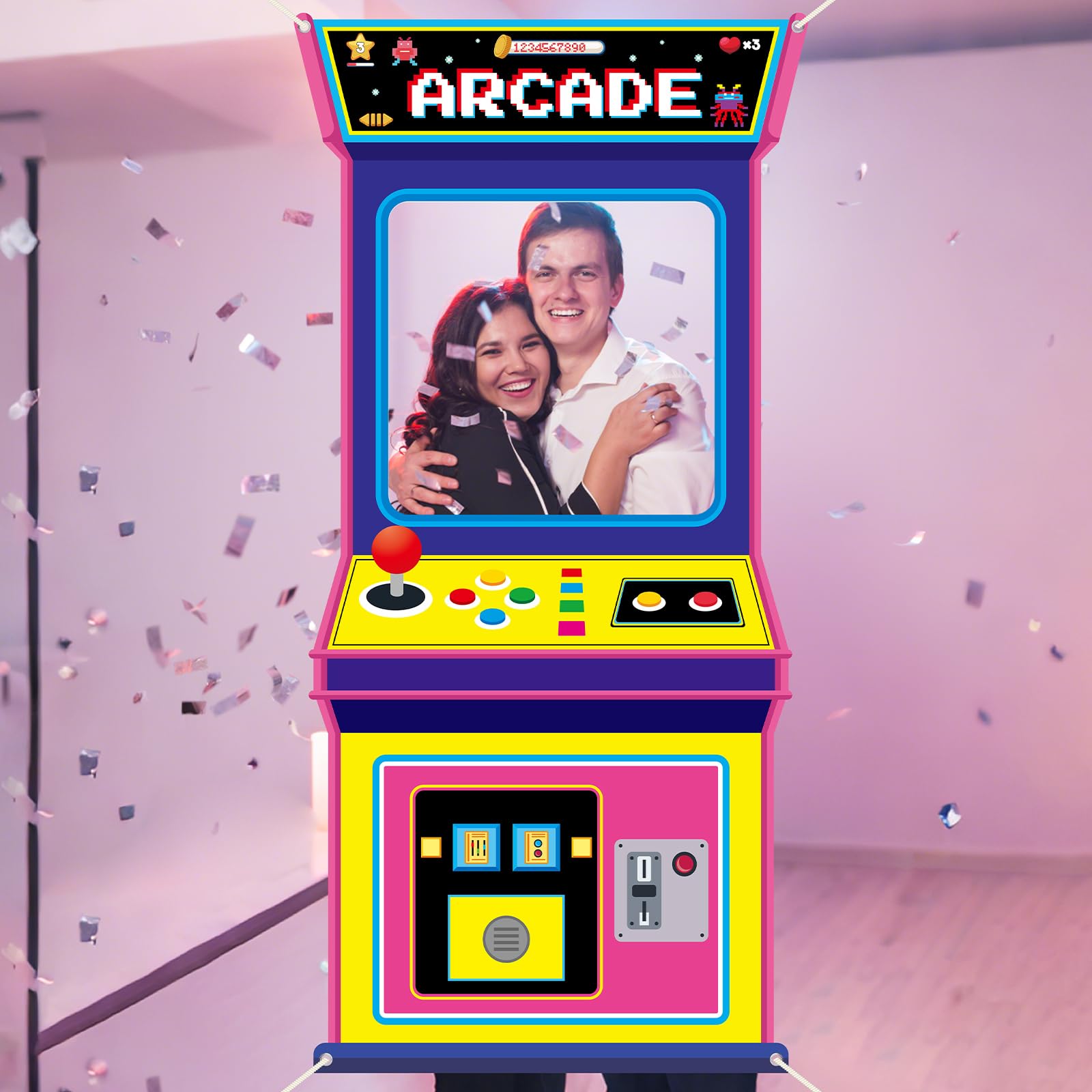 Fondo Fotográfico de Tela con  - Retro Gaming Decor reseña y precio