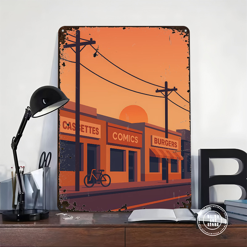 Póster Impreso de Sunset Stree - Retro Gaming Shops reseña y precio