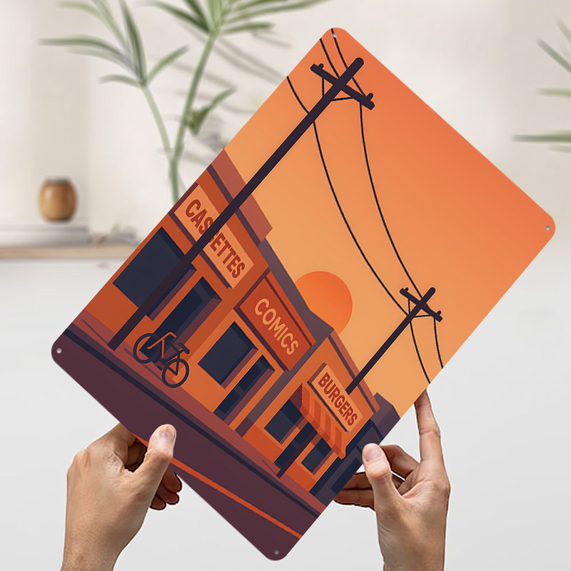 Póster Impreso de Sunset Stree - Retro Gaming Shops reseña y precio