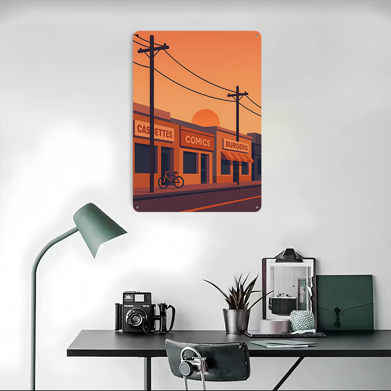 Póster Impreso de Sunset Stree - Retro Gaming Shops reseña y precio