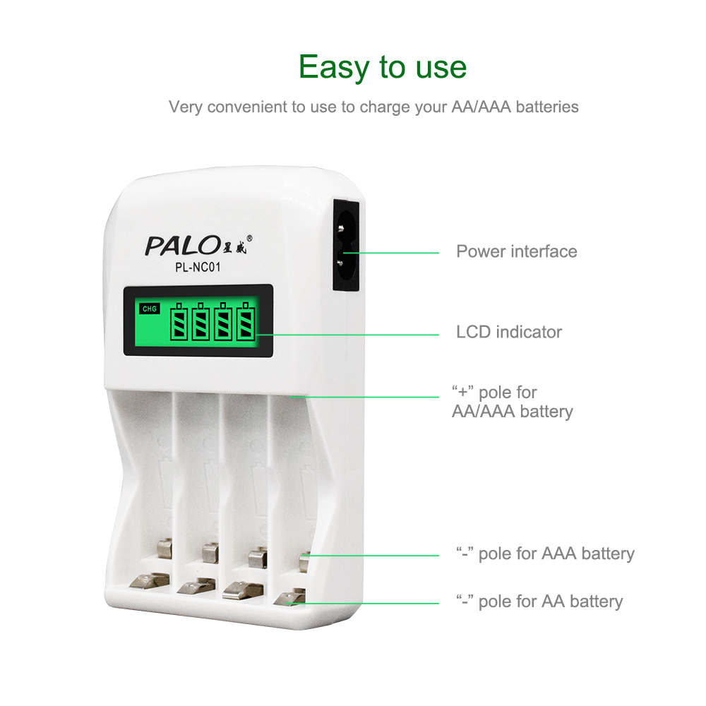 PALO-cargador de batería de 1, - Rechargeable Battery Aa reseña y precio