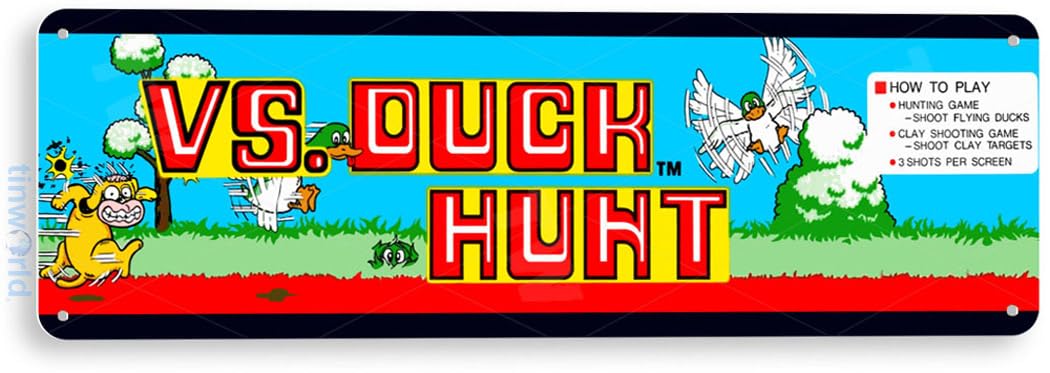 Letrero de hojalata de caza de - Retro Gaming Shops reseña y precio