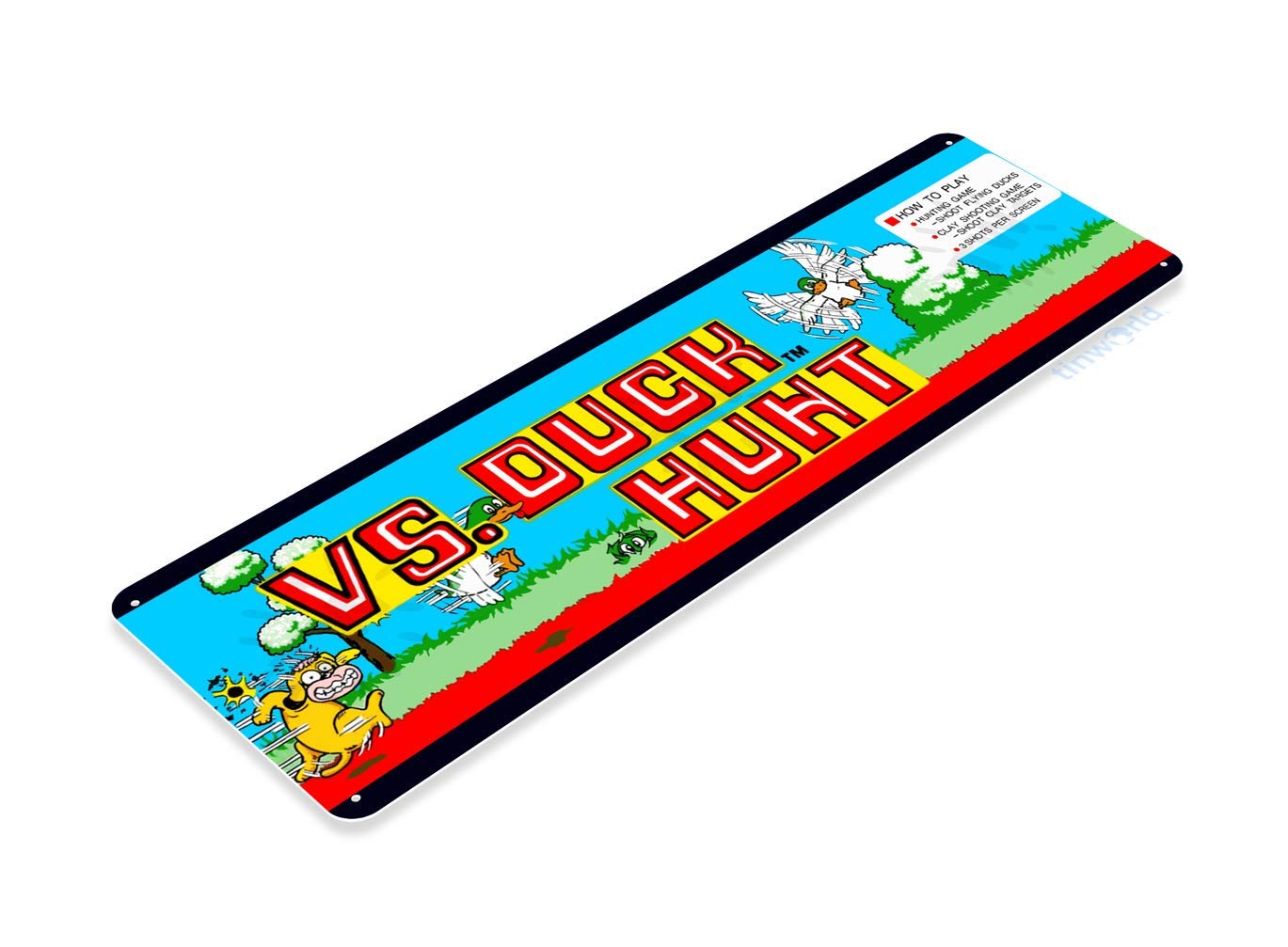 Letrero de hojalata de caza de - Retro Gaming Shops reseña y precio