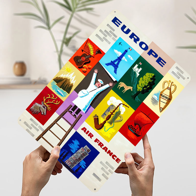Póster Metálico de Viaje a Eur - Retro Gaming France reseña y precio