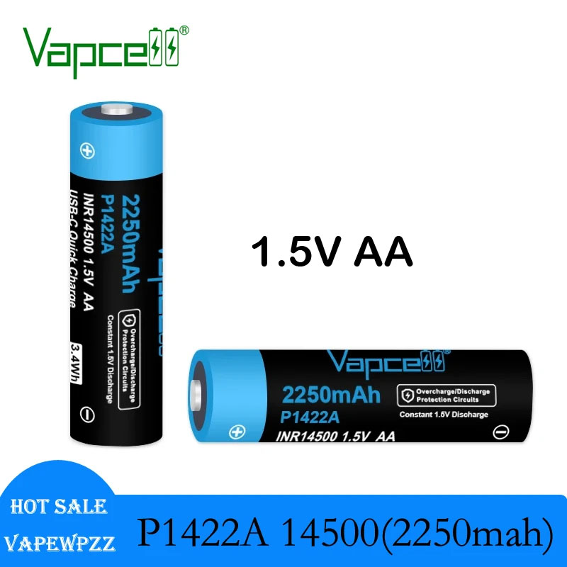 Batería Recargable USB-C Vapce - Rechargeable Battery Aa reseña y precio