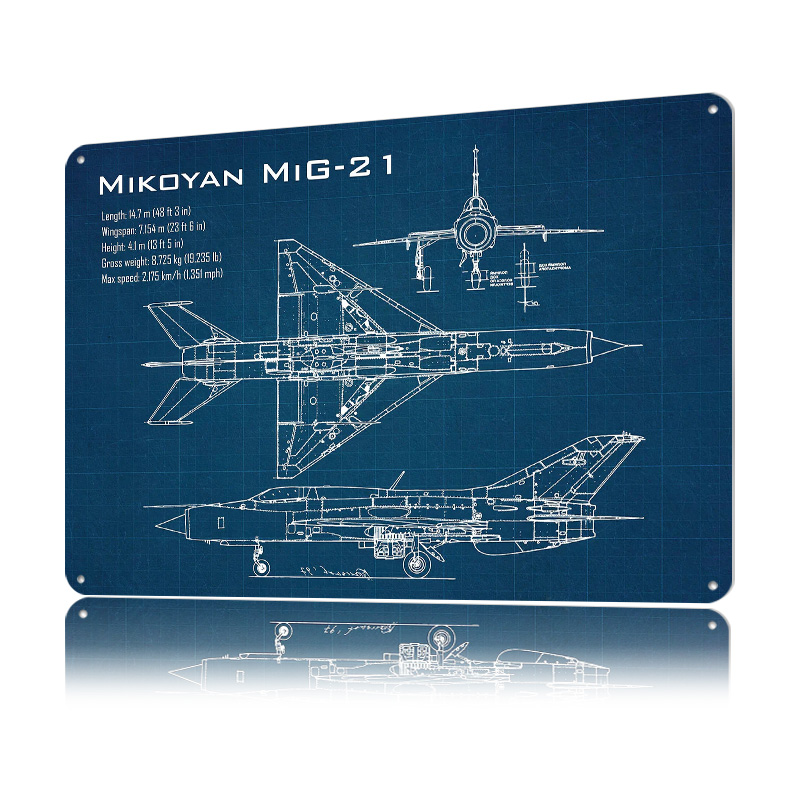 Póster impreso de aviones Mig  - Retro Gaming Desk reseña y precio