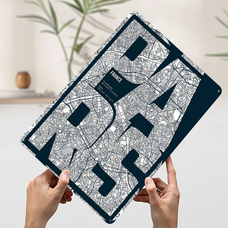 Póster con tipografía de mapa  - Retro Gaming France reseña y precio
