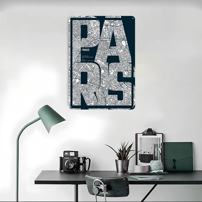 Póster con tipografía de mapa  - Retro Gaming France reseña y precio