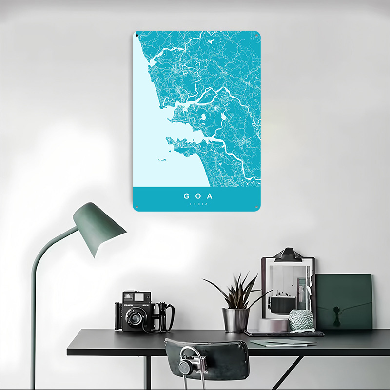 Mapa de Goa, India, Impresión  - Retro Gaming India reseña y precio
