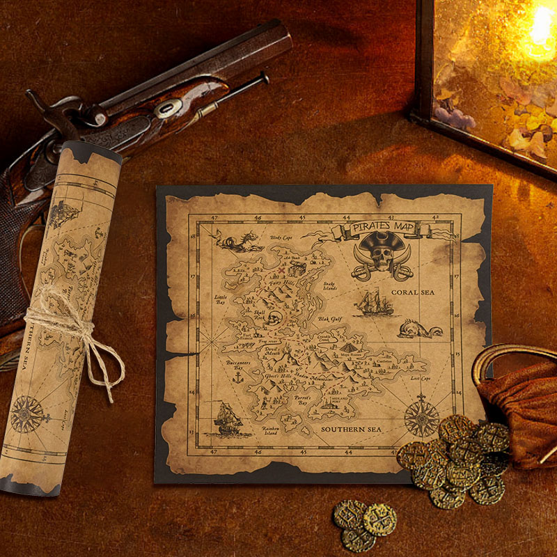 Mapa de Búsqueda del Tesoro Pi - Retro Gaming Decor reseña y precio