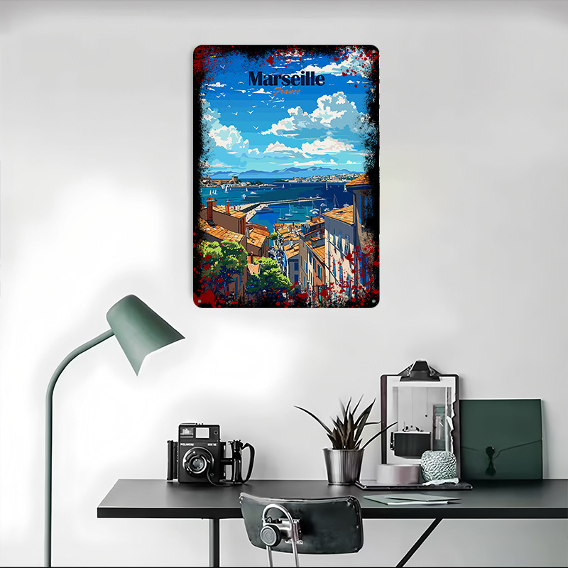 Póster de viaje de Marsella, F - Retro Gaming France reseña y precio